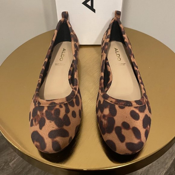 New In Box ALDO Kaye Leopard Ballerina Flats, Sz 5 - Picture 2 of 3